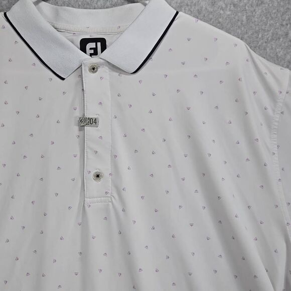 Footjoy Traingle Geometric Pattern Polo Shirt 2XL - Picture 1 of 14
